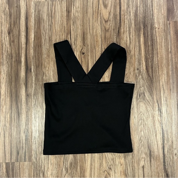 ZARA Black cropped halter style top - Picture 4 of 4